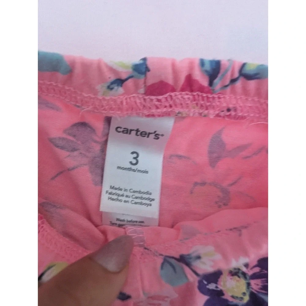 Baby Girl 3 Month Outfit Bundle Carter's & First Impressions Pink Floral Leopard